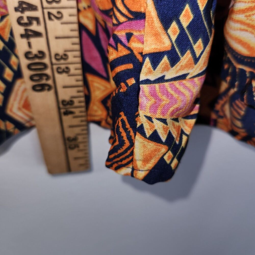 Babydoll Geometric Boho 90s Spaghetti Strap Dress Size XL - Picture 5 of 8